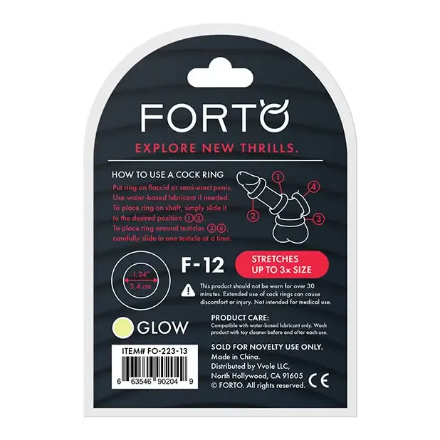 Forto F12 Liquid Silicone Cock Ring Forto Male Sex Toys Forto F12 Liquid Silicone Cock Ring Forto Male Sex Toys