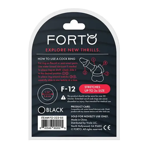 Forto F12 Liquid Silicone Cock Ring Forto Male Sex Toys Forto F12 Liquid Silicone Cock Ring Forto Male Sex Toys