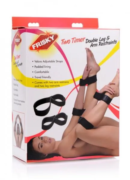 Frisky Two Timer Double Leg And Arm Restraints Dildos Frisky Two Timer Double Leg And Arm Restraints Dildos