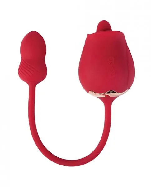 Fuchsia Rose Clit Licking Stimulator Vibrating Egg Red Honey Play Box Vibrators