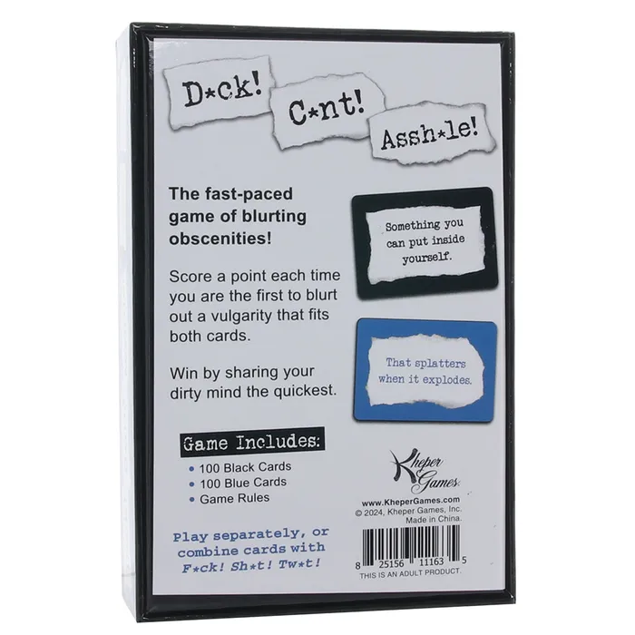 Games Dck Cnt Asshle The Card Game Kheper Games