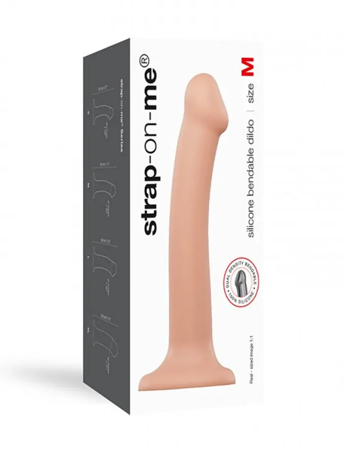 HonourSkintwocom Dildos SemiRealistic Dual Density Bendable Dildo Medium