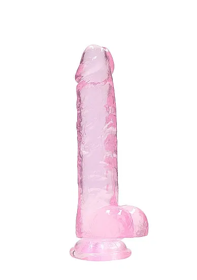 HonourSkintwocom Female Sex Toys Realistic 8 Dildo With Balls Pink