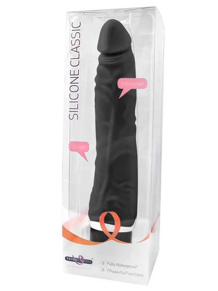 HonourSkintwocom Female Sex Toys Silicone Classic Vibrator Slim Black