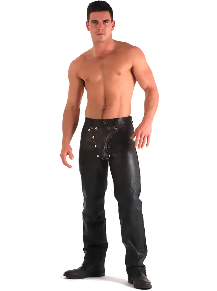 HonourSkintwocom Female Sex Toys Size 36 Leather snap on pouch jeans Size 36