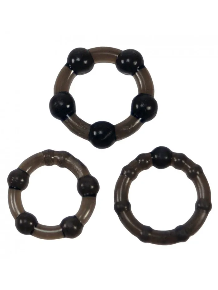 HonourSkintwocom Male Sex Toys Easy Squeeze Cock Ring Set