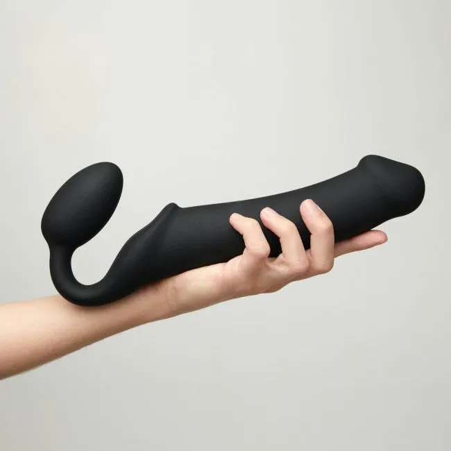 HonourSkintwocom SemiRealistic Bendable StrapOn Black XLarge Female Sex Toys