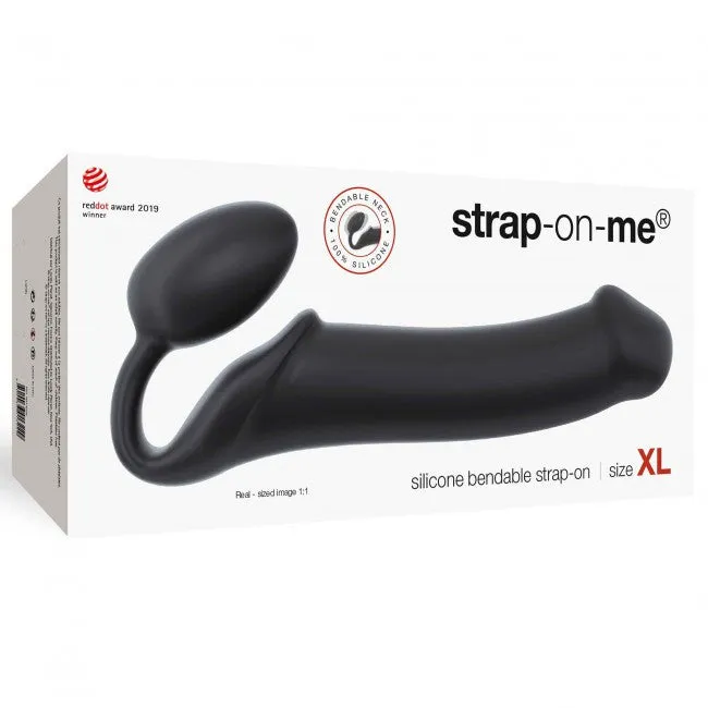 HonourSkintwocom SemiRealistic Bendable StrapOn Black XLarge Female Sex Toys