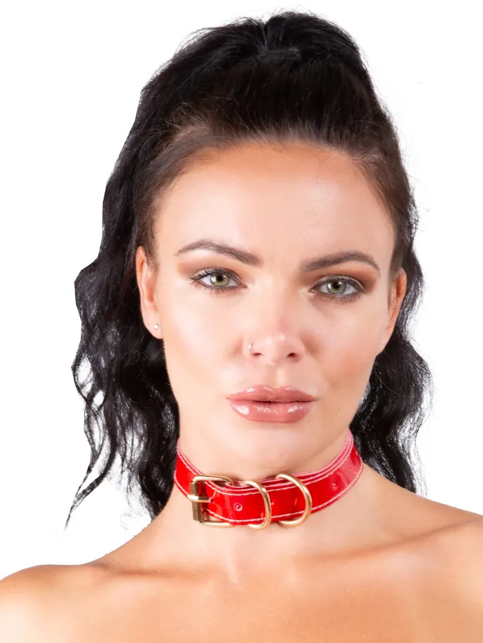 HonourSkintwocom Vibrators Splendour Patent Collar Red