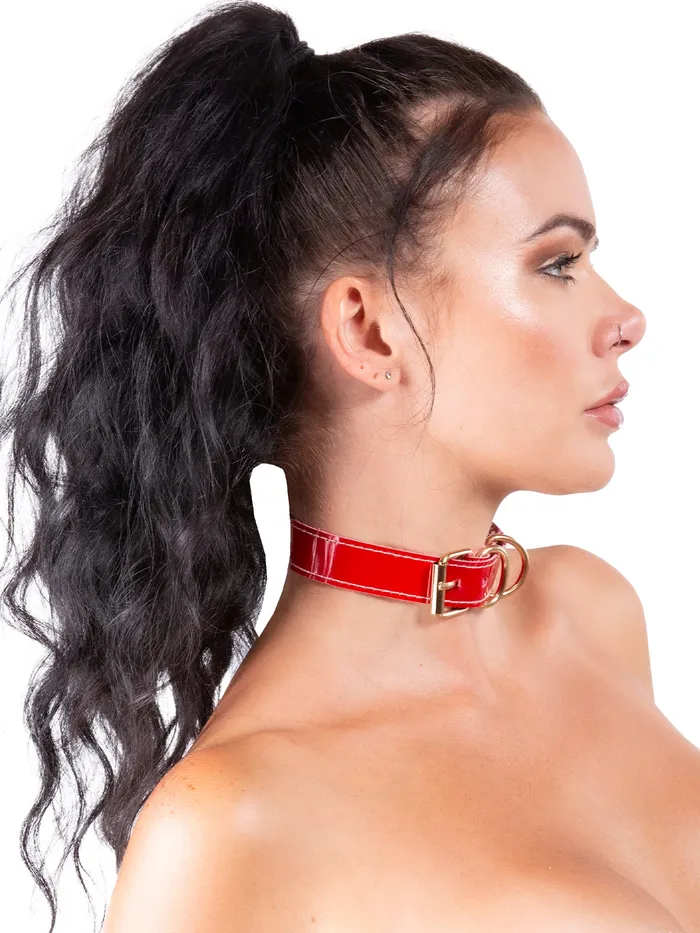 HonourSkintwocom Vibrators Splendour Patent Collar Red