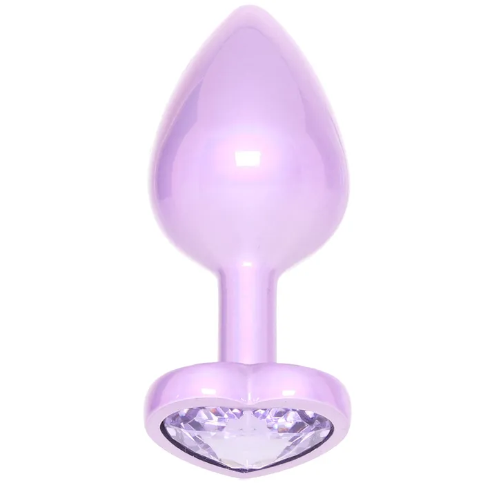 Jewel Amethyst Heart Plug in Large Jewel Anal