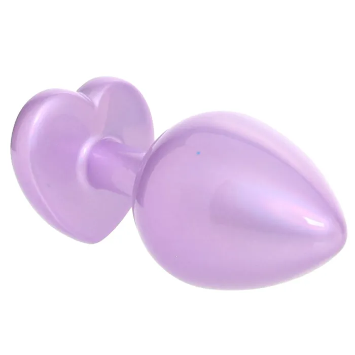 Jewel Amethyst Heart Plug in Large Jewel Anal