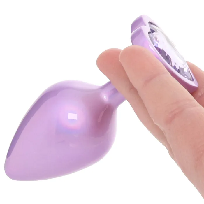 Jewel Amethyst Heart Plug in Large Jewel Anal