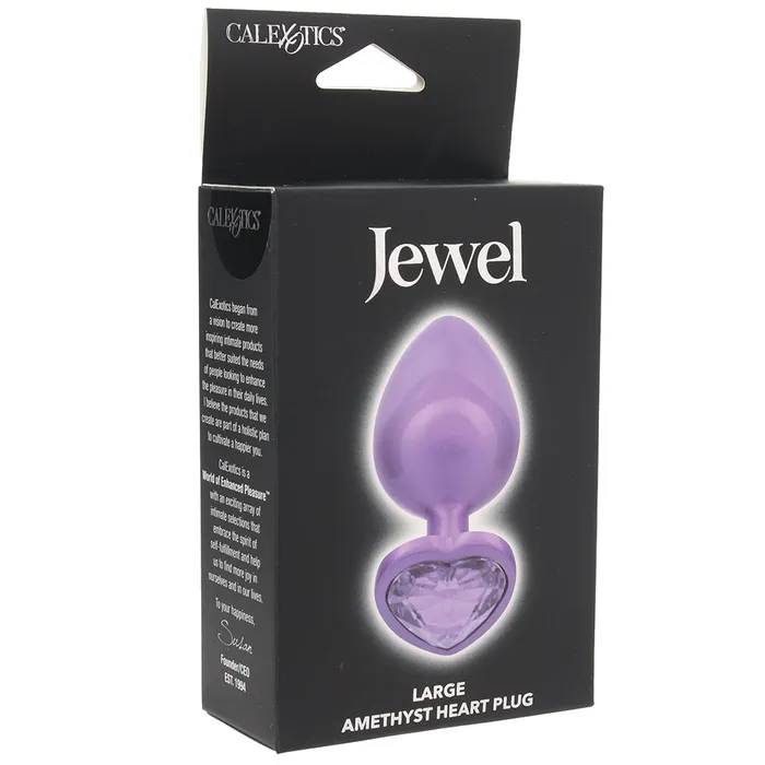 Jewel Amethyst Heart Plug in Large Jewel Anal
