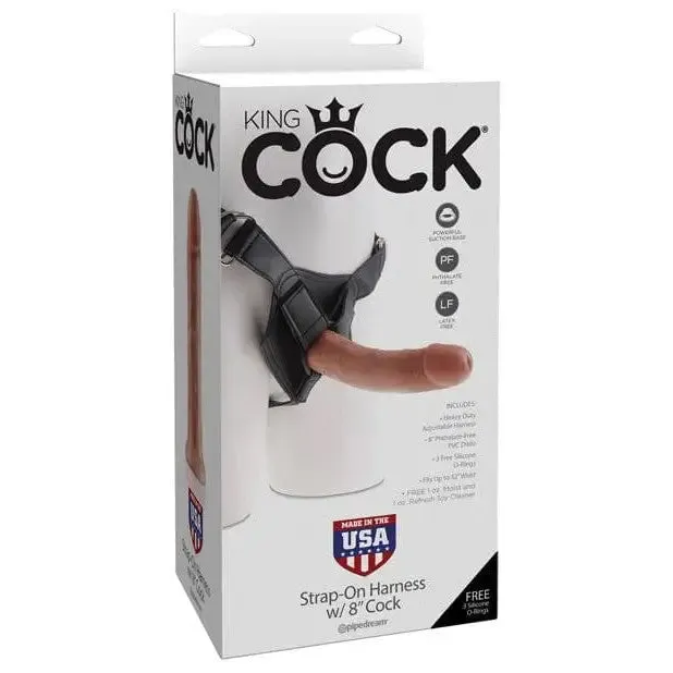 King Cock Strap On Harness with 8 Dildo King Cock Female Sex Toys