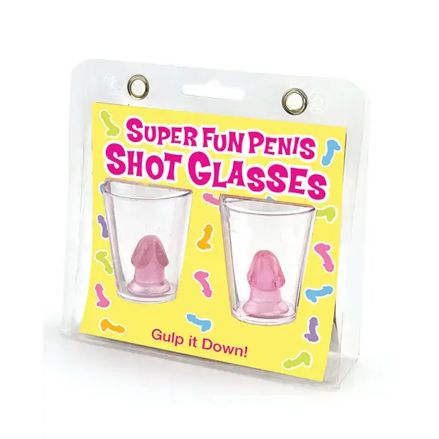 Little Genie Male Sex Toys Super Fun Penis Shot Glasses 2Pack
