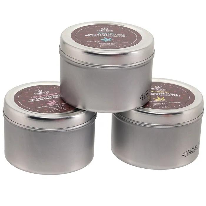 Lovers 3in1 Massage Candle Trio in 3 x 175oz50g Earthly Body Female Sex Toys