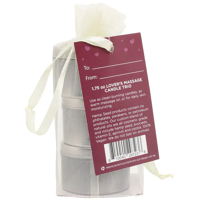 Lovers 3in1 Massage Candle Trio in 3 x 175oz50g Earthly Body Female Sex Toys