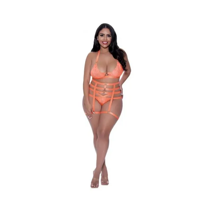 Magic Silk Female Sex Toys Magic Silk Rude Awakening Bralette Thigh High Garter Cheeky Panty Set Neon Orange Queen Size Magic Silk Female Sex Toys Magic Silk Rude Awakening Bralette Thigh High Garter Cheeky Panty Set Neon Orange Queen Size