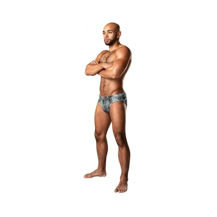 Male Power Dirty Denim Bikini Denim Print S Male Power Male Sex Toys
