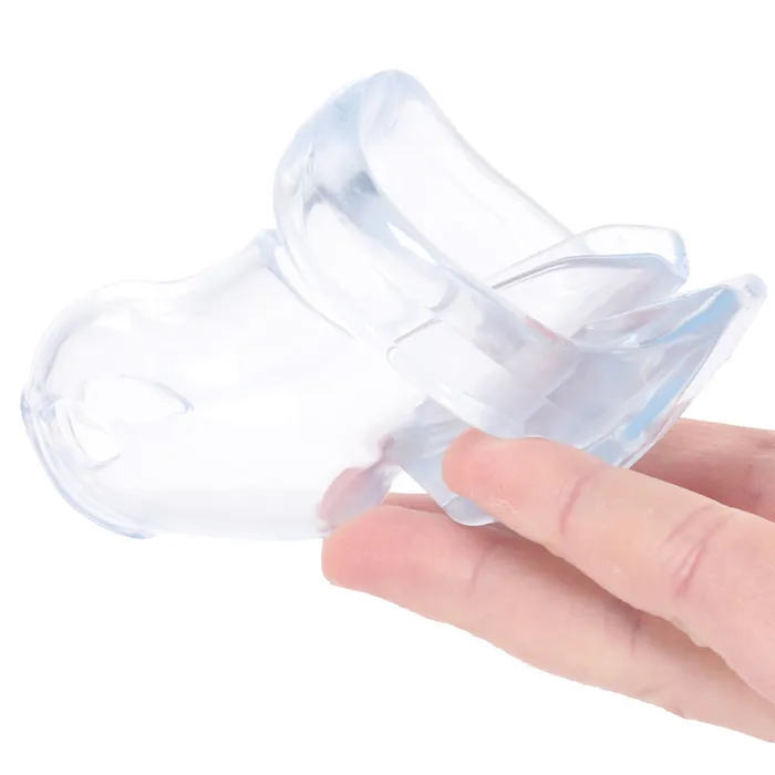 Male Sex Toys Electric Eel Lockmaster 35 Inch SeeThru Side Lock Chastity Cage