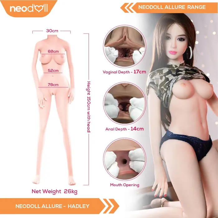 Male Sex Toys Neodoll Allure Hadley Realistic Sex Doll 150cm Natural 6YE Doll