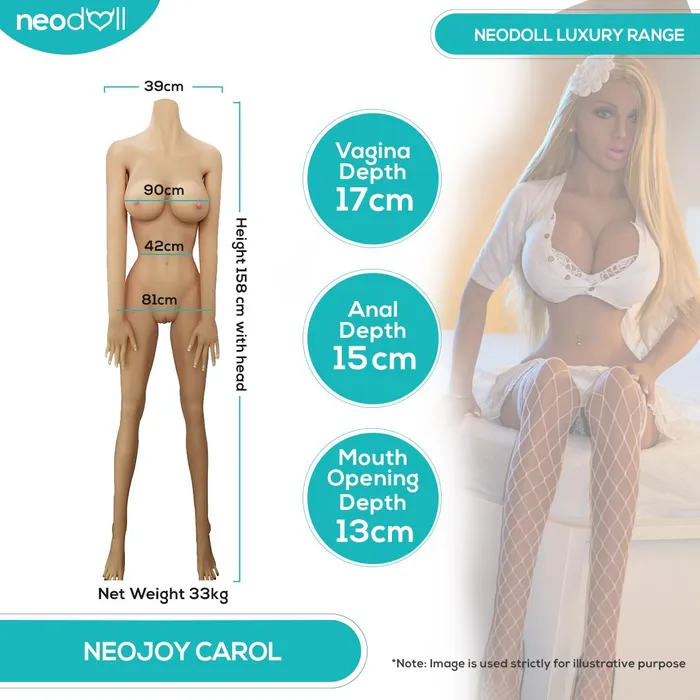 Male Sex Toys Neodoll Neodoll Girlfriend Carol Realistic Sex Doll 158cm