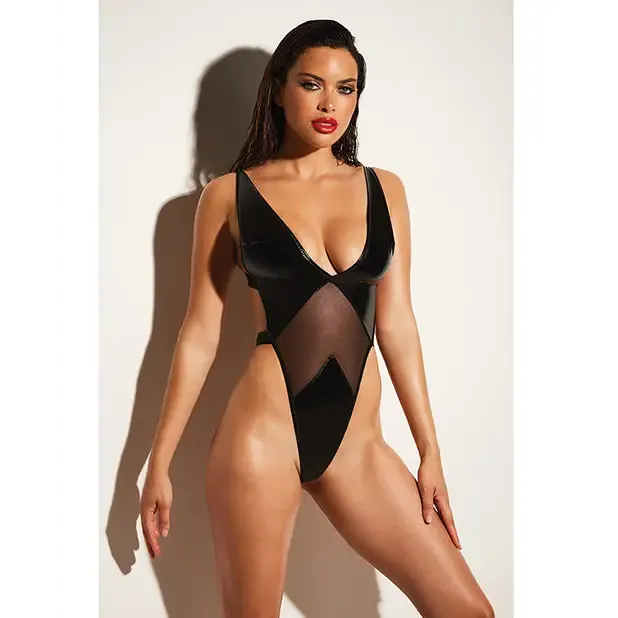 Male Sex Toys Oh La La Cheri Oh L L Chri Limitless Soft Cup High Leg Vinyl and Mesh Teddy SM Male Sex Toys Oh La La Cheri Oh L L Chri Limitless Soft Cup High Leg Vinyl and Mesh Teddy SM
