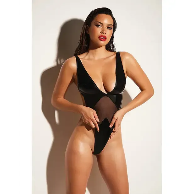 Male Sex Toys Oh La La Cheri Oh L L Chri Limitless Soft Cup High Leg Vinyl and Mesh Teddy SM Male Sex Toys Oh La La Cheri Oh L L Chri Limitless Soft Cup High Leg Vinyl and Mesh Teddy SM
