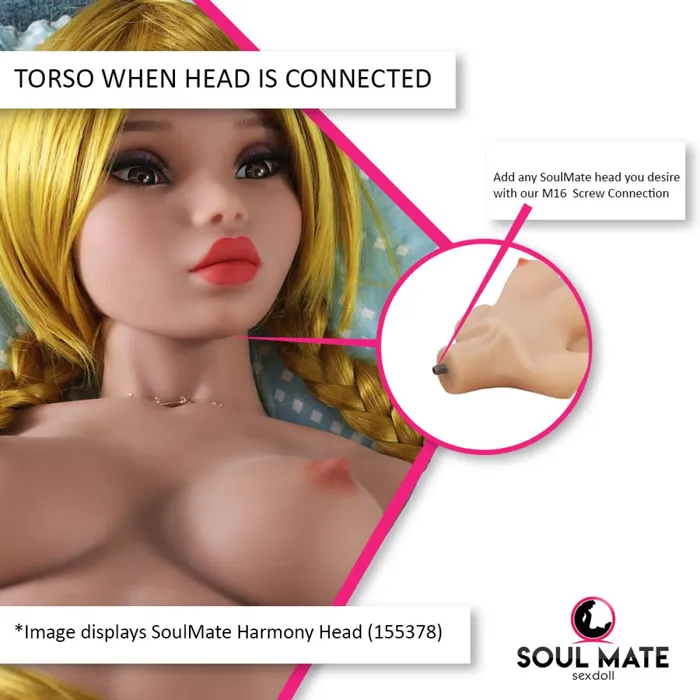 Male Sex Toys SoulMate Dolls SoulMate Dolls Callie Head With Sex Doll Torso Light Brown
