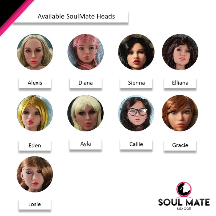Male Sex Toys SoulMate Dolls SoulMate Dolls Callie Head With Sex Doll Torso Light Brown