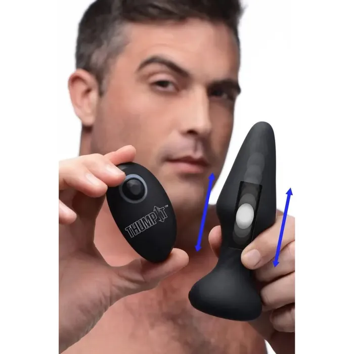 Male Sex Toys Thump It 7x Slim Thumping Silicone Anal Plug