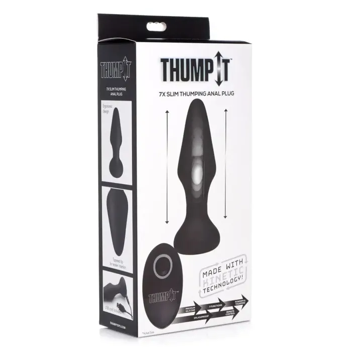 Male Sex Toys Thump It 7x Slim Thumping Silicone Anal Plug
