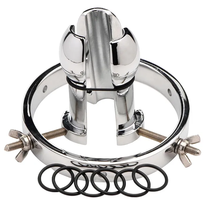 Male Sex Toys XR Brands Master Series Forced Spread Stainless Steel Anal Explorer