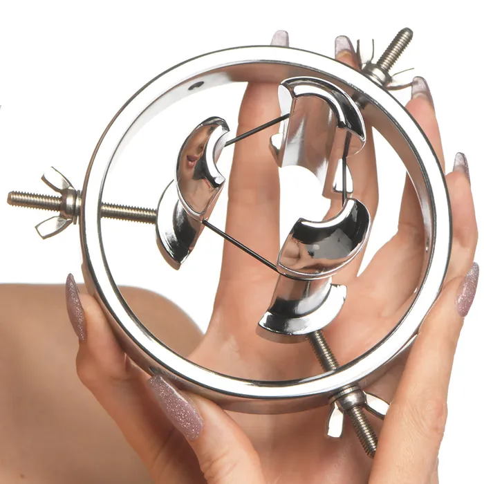 Male Sex Toys XR Brands Master Series Forced Spread Stainless Steel Anal Explorer