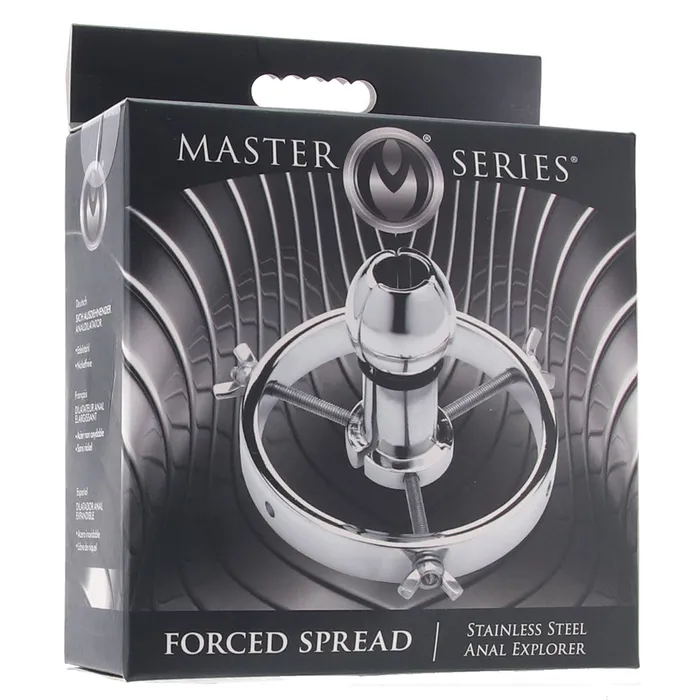 Male Sex Toys XR Brands Master Series Forced Spread Stainless Steel Anal Explorer