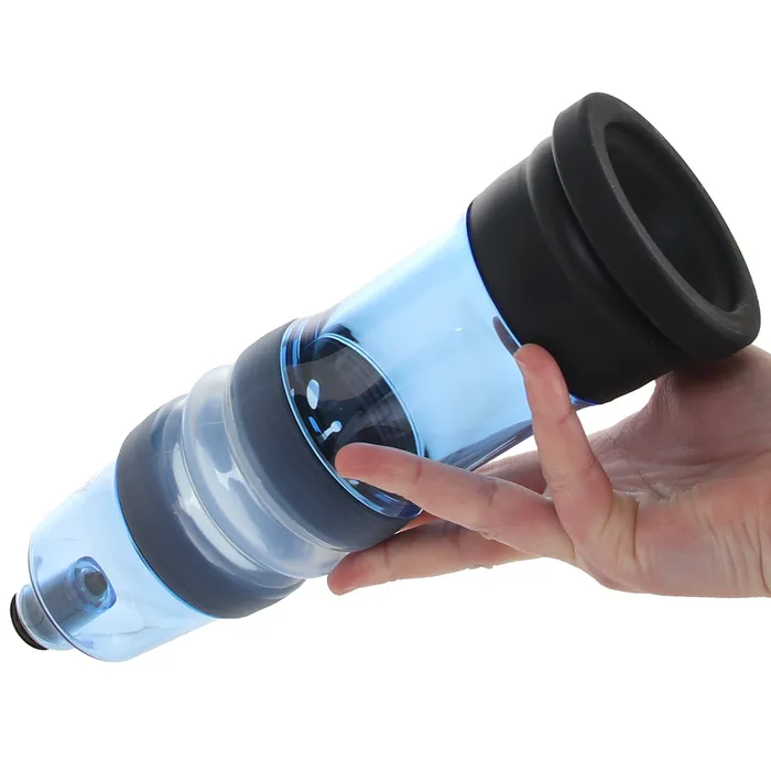 Male Sex Toys Zolo Zolo AquaPump Compact Auto Penis Pump in Blue