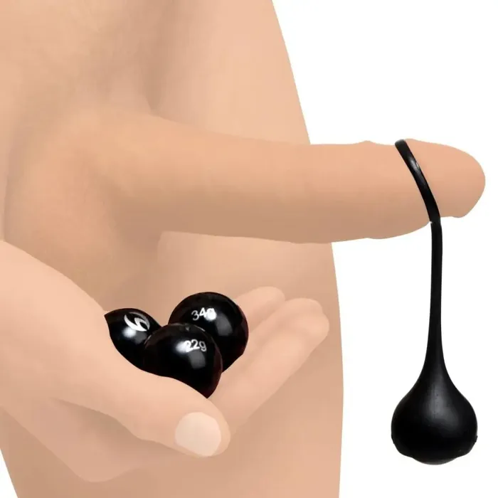 Master Series Male Sex Toys Cock Dangler Silicone Penis Strap With Weights Master Series Male Sex Toys Cock Dangler Silicone Penis Strap With Weights