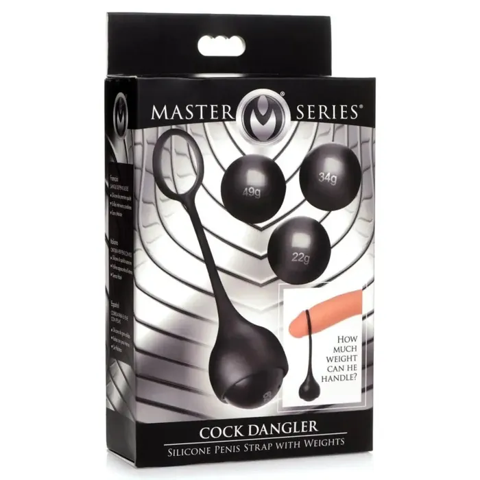 Master Series Male Sex Toys Cock Dangler Silicone Penis Strap With Weights