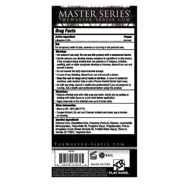 Master Series Male Sex Toys Master Series Jizz Cum Scented Desensitizing Lube Master Series Male Sex Toys Master Series Jizz Cum Scented Desensitizing Lube