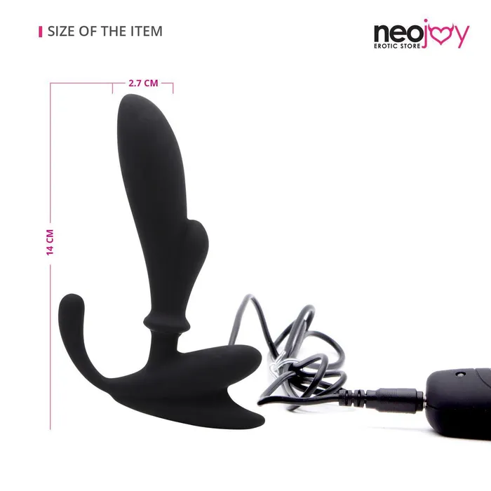Neojoy Neojoy Prostate Spot Player Massager Silicon Black 14 cm 55 inch Anal