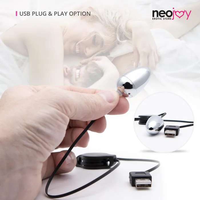 Neojoy Neojoy Small Silver Bullet USB Plug Bullet Vibrator Clitoral Anal Vaginal Stimulation Springback Wire Adult Sex Toy Female Sex Toys