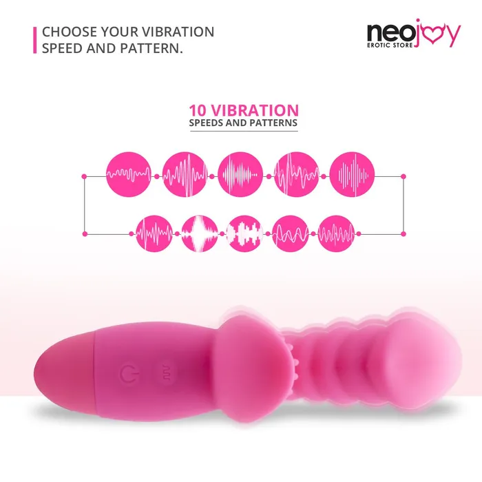 Neojoy Silicone Twist Gspot Clitoral Vibrator 10Speed Functions Pink Neojoy Vibrators