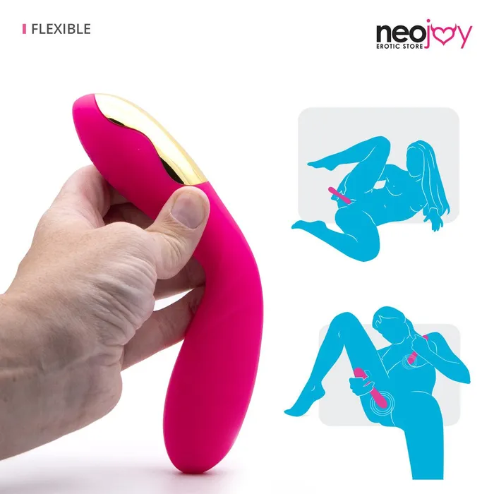 Neojoy Vibrators Neojoy Jumbo Joy Magnetic Rechargable with 10 Speed Earth Shaking Rabbit Vibrator Red