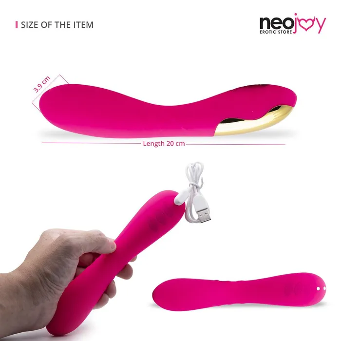 Neojoy Vibrators Neojoy Jumbo Joy Magnetic Rechargable with 10 Speed Earth Shaking Rabbit Vibrator Red