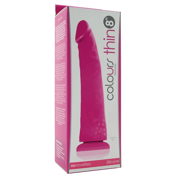 ns novelties Dildos Colours Thin Pleasures 8 Inch Silicone Dildo in Purple ns novelties Dildos Colours Thin Pleasures 8 Inch Silicone Dildo in Purple