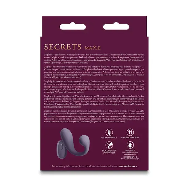 Ns Novelties INC Vibrators Secrets Maple Gray Ns Novelties INC Vibrators Secrets Maple Gray