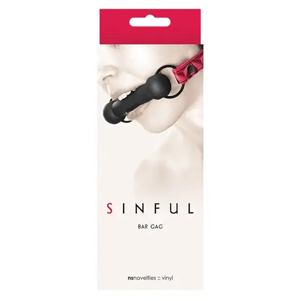 NS Novelties Vibrators Sinful Silicone Bar Gag Pink NS Novelties Vibrators Sinful Silicone Bar Gag Pink