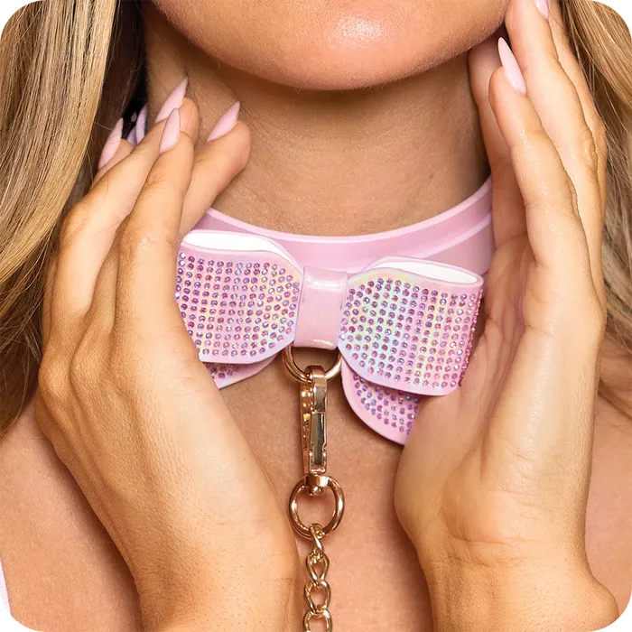 Ouch Paris Collection Collar Leash in Pink Shots Toys Vibrators