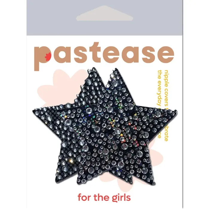 Pastease Anal Pastease Crystal Sparkling Star Pasties Silver